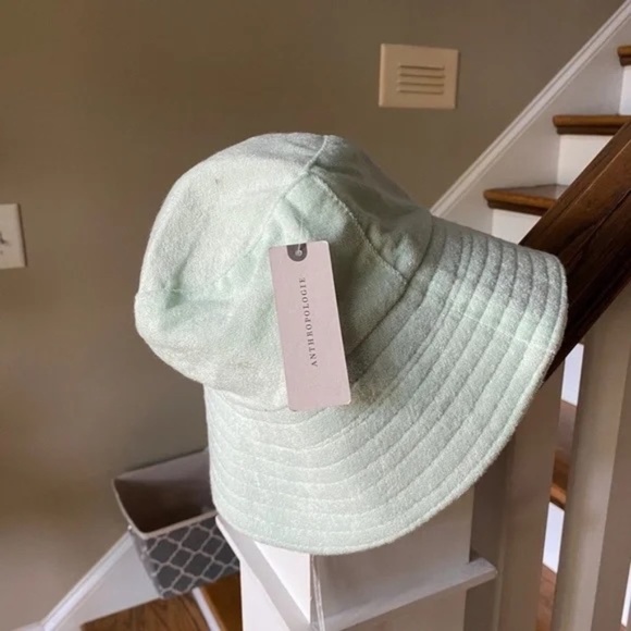NWT Anthropologie Blue Terry  Cloth Bucket Hat main image 4